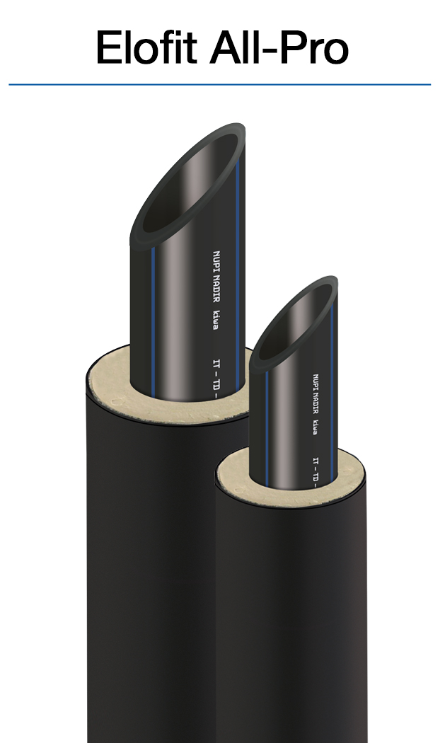 Tubería preaislada de polietileno de alta densidad PE100 Elofit All-pro, para refrigeración y frío industrial